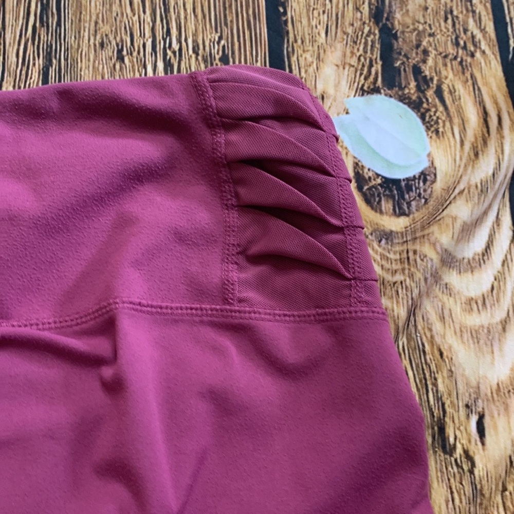 Yogalicious LUX High Rise Soft Raspberry Ruched Side Leggings - Picture 6 of 8